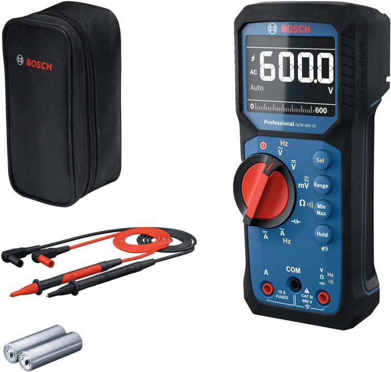 Bosch Professional Multimètre Numérique GDM 600-15, True RMS, écran LCD inversé, IP65