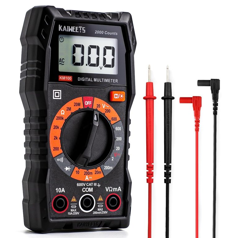 Multimètre Numérique KAIWEETS KM100, Voltmètre Multifonctions 2000 Comptes, Testeur Électrique, Ohmmètre