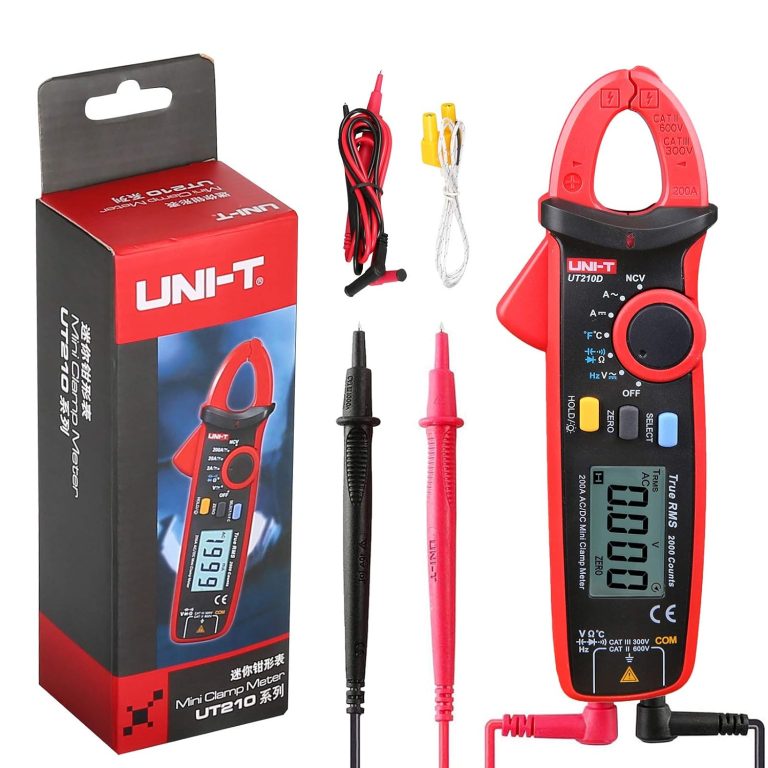 UNI-T UT210D Multimètre Numérique à Pince CA/CC Mesure du Courant Tension Résistance Capacitance
