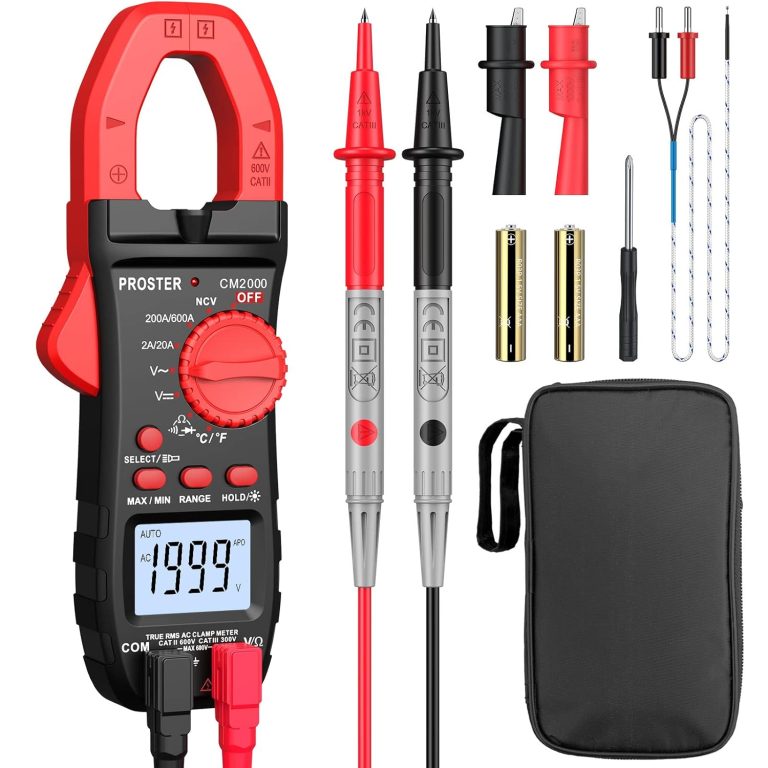 Pince ampèremétrique Proster NCV 600A TRMS avec pince large